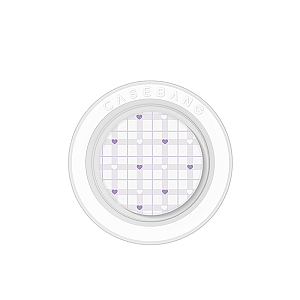 CASEBANG Violet Heart Series - Checker Heart Pop Socket Stand Handphone Holder