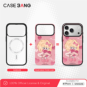 CASEBANG Removable Phonecase Cover Erlili Series - Pink Heart Hug Magnetic Casing