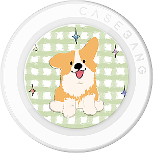CASEBANG Summer Puppy Series - Playful Puppy Pop Socket Stand Handphone Holder