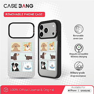 CASEBANG Removable Phonecase Cover Summer Puppy Series - Puppy Collage Magnetic Casing