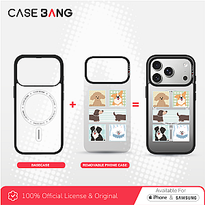 CASEBANG Removable Phonecase Cover Summer Puppy Series - Puppy Collage Magnetic Casing