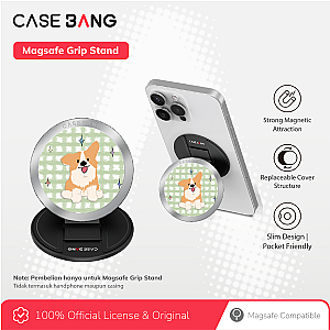 CASEBANG Summer Puppy Series - Playful Puppy Magsafe Grip Stand Handphone Holder