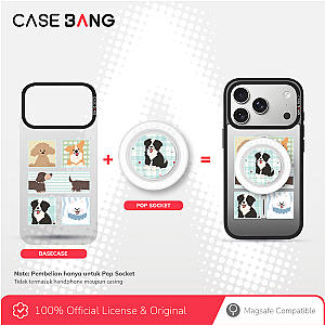 CASEBANG Summer Puppy Series - Clever Puppy Pop Socket Stand Handphone Holder
