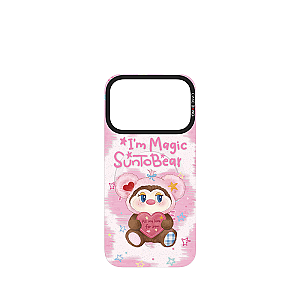 CASEBANG Removable Phonecase Cover SunToBear Series - Pink Heart Bear Magnetic Casing