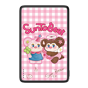 CASEBANG SunToBear Series Powerbank 5000 mAh (Pink Plaid Pair)