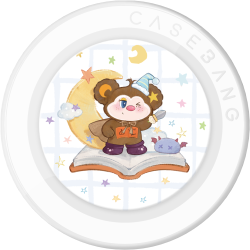 CASEBANG SunToBear Series - Book Bear Pop Socket Stand Handphone Holder