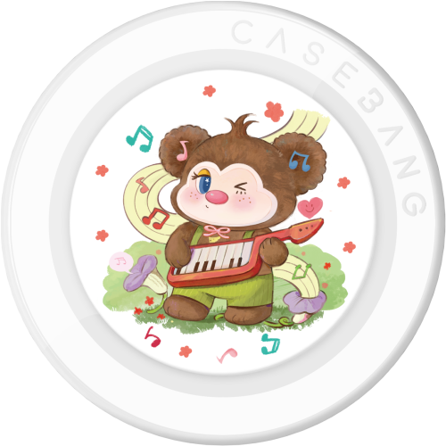 CASEBANG SunToBear Series - Music Bear Pop Socket Stand Handphone Holder
