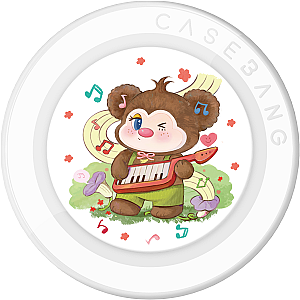 CASEBANG SunToBear Series - Music Bear Pop Socket Stand Handphone Holder