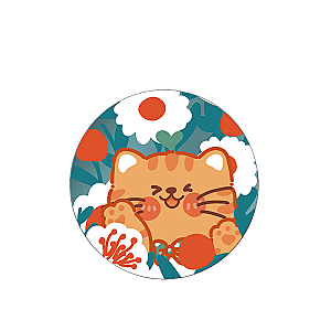 Animal Party Series - Orange Cat Cat Magsafe Grip Stand